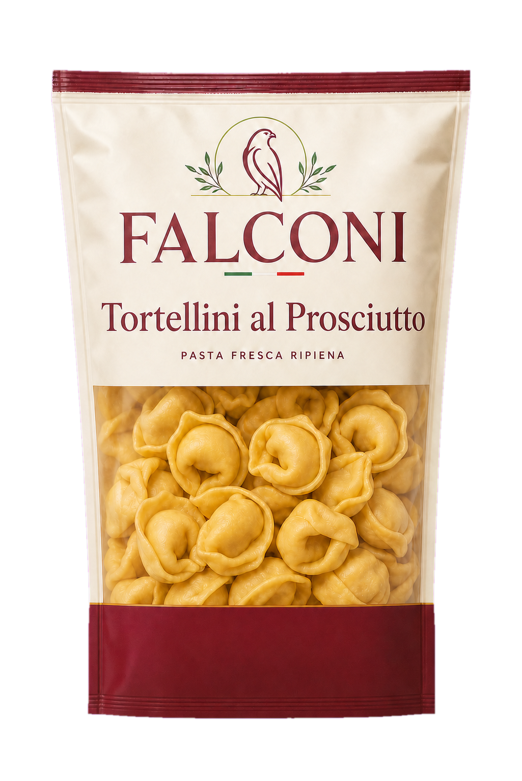 Confezione dei Tortellini al Prosciutto Falconi